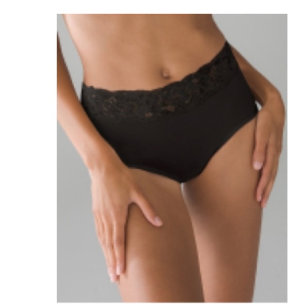 Soma Embraceable Super Soft Signature Lace Brief 5 Pack Black Size Large
